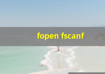 fopen fscanf